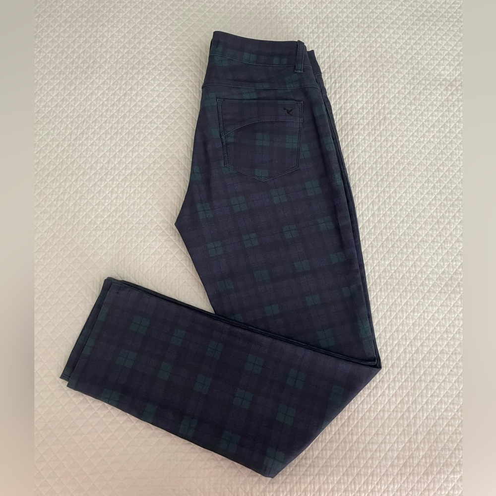 BEIJA FLOR Plaid Print Jeans